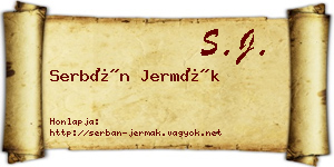 Serbán Jermák névjegykártya